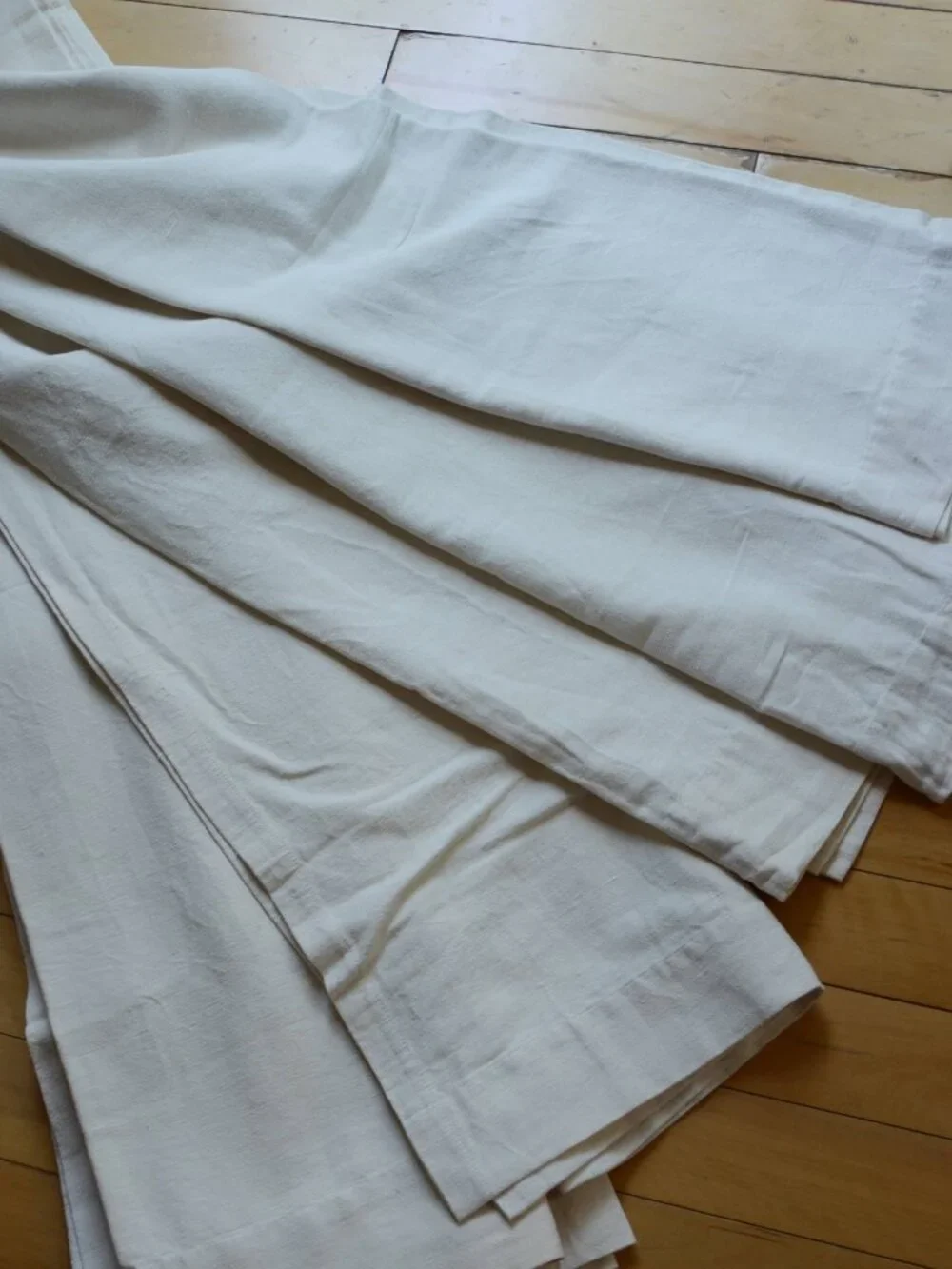 Set of 4 Panels Pottery Barn Silk/Cotton Blend Curtains Unlined 40x96